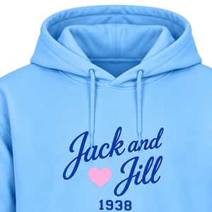 เสื้อฮู้ดแฟชั่นผู้หญิง Jack and Jill ทรงหลวม สวมใส่สบาย พิมพ์ลายกราฟิกตามสั่ง เสื้อผ้าลำลอง - Product Image 3