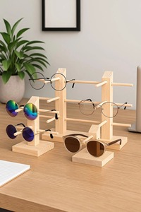 High Quality <b>Wooden</b> Goggles Organizer For Countertop Display In Optical Shops And Home Space Saving Organizer From India - Product Image 6