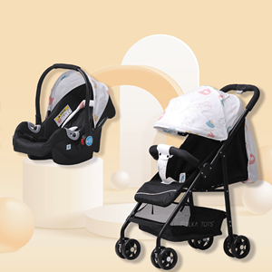 Polka Tots Click Clack Travel System Elefante Cochecito + Asiento De Coche-Crema - Product Image 4