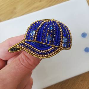 MD HANDICRAFTS Artistic Embroidery Beaded Brooch with Colorful Beads and Crystal Accents Vintage Handmade <b>Wedding</b> Brooch - Product Image 1