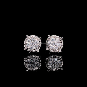 Round Lab Grown Diamond <b>Stud</b> Earrings In 925 Sterling <b>Silver</b> Luxury Fine Jewelry For Women - Product Image 6