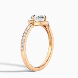 Round Cut Moissanite <b>Ring</b> <b>925</b> Sterling <b>Silver</b> Yellow Gold Plated Classic Engagement <b>Ring</b> Dainty Minimalist Promise <b>Ring</b> - Product Image 3