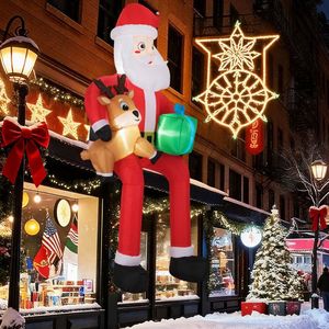 Decorazioni Natalizie da Esterno Gonfiabili di 2,9 Metri con Babbo Natale Illuminato a LED Incorporati per Decorazioni da Giardino - Product Image 5