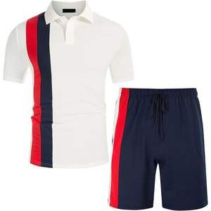 Conjunto de Camiseta Polo y Pantalones Cortos para Hombre, Cómodo, Ligero, Transpirable, Ropa Deportiva para Gimnasio, Entrenamiento, Atletismo, Verano - Product Image 2