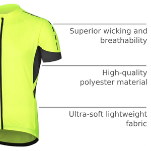 Maillot de Ciclismo Duradero de Corte Ajustado con Dobladillo Antideslizante y Paneles de Malla Transpirable para Máximo Confort Durante Cicladas en Carretera - Product Image 3