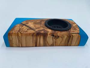 ResinBloom - Quemador de Incienso de Madera Maciza Hecho a Mano con Resina Epoxi y Diseño Moderno para Meditación y Relajación - Product Image 4