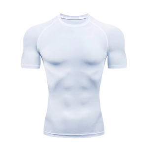 Custom Sublimation Mens for Fight Training Rash Guard Classic Solid Color Rash Guard Shirt - Product Image 4