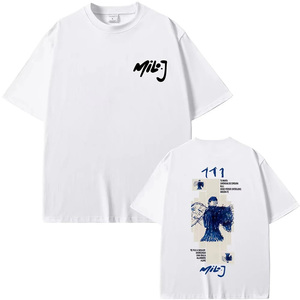 เสื้อยืดเจอร์ซีย์แขนสั้นทรงปกติพรีเมียมสำหรับผู้ชาย รุ่นขายดีที่สุด ผ้าฝ้าย 100% สีพื้นเรียบ ไม่มีลาย - Product Image 4