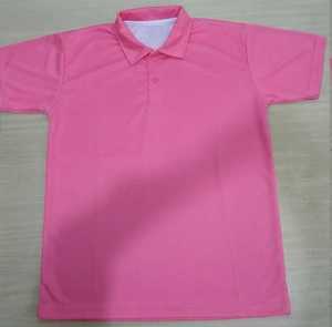 Polo de Manga Corta Rosa para Hombre, Color Sólido, Tejido de Punto Informal, Corte Regular, Diseño con Botones - Product Image 1