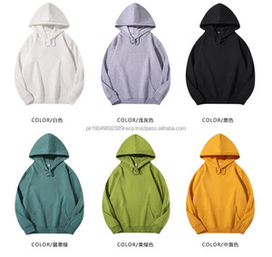 Sudadera con Capucha de Algodón y Elastano de Color Puro para Primavera y Otoño, 26 Colores, con Logotipo Estampado, Felpa, Venta al por Mayor, Sudaderas Personalizadas para Hombre y Mujer - Product Image 5