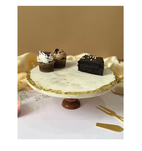 Wood & <b>Marble</b> <b>Cake</b> <b>Stand</b> Natural Stone Fruit Plate <b>Cake</b> <b>Stand</b> for Wedding Table Decoration Dining Table <b>Cake</b> <b>Stand</b> - Product Image 1