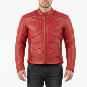 Chaqueta Protectora de Motociclismo Ecológica de Alta Calidad, Cuello Alto, Logotipo Frontal, Cuero Vacuno Transpirable y Personalizable - Product Image 1