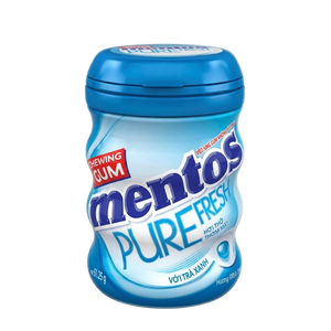 Vietnam Mentos Pure Fresh Chewing Gum 61.25g Jar Fresh Mint Watermelon Strawberry - Product Image 1