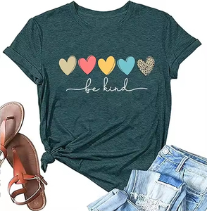 เสื้อยืดแขนสั้นผู้หญิงไซส์ใหญ่ลายบาติก พิมพ์โลโก้ได้ ผ้าฝ้าย 100% ระบายอากาศดี เป็นมิตรกับสิ่งแวดล้อม ราคาถูก รับผลิตแบบ OEM ขายส่ง - Product Image 2