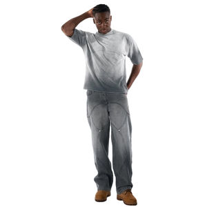 Camiseta Oversize Personalizada para Hombre, 100% Algodón Tejido, Efecto Desgastado por el Sol, Camiseta Lisa Personalizable para Streetwear - Product Image 5