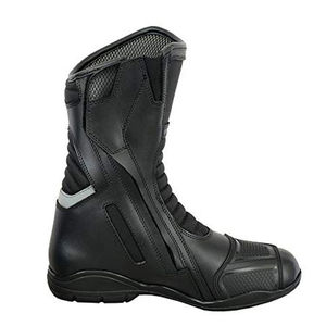 Bottes de moto courtes en cuir pour hommes, style personnalisé respirant, toutes saisons, pour la conduite urbaine, directement de l'usine - Product Image 3