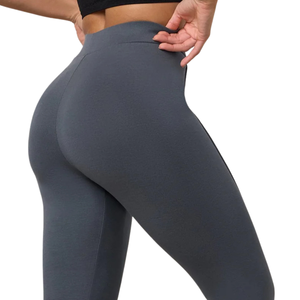 Slate Blue Jersey Legging Women High Waist Stretch Fitness <b>Tights</b> Soft Touch Workout Yoga Pants Activewear Everyday Comfort Wear - Product Image 5