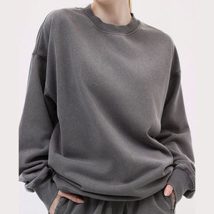 Sudadera Unisex Teñida para Invierno, Cuello Redondo Oversize, Algodón, Estilo Casual Urbano, Servicio OEM - Product Image 6