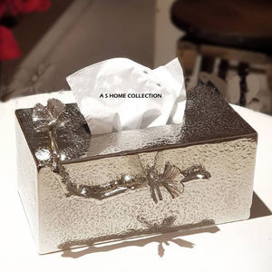 Attractive Design <b>Tissue</b> Holder In Stainless Steel Silver <b>Color</b> Rectangular Shape <b>Tissue</b> <b>Paper</b> Box At Best Price - Product Image 2