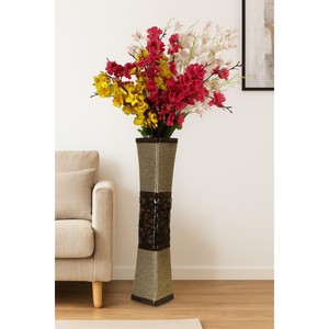 Jarrones Cónicos de Cerámica Blanca con Lazo de Yute |   Macetas Decorativas al por Mayor - Product Image 2