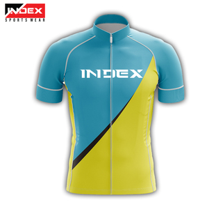 เสื้อปั่นจักรยานแขนสั้นผู้ชาย INDEX สีดำ แต่งสีเขียวมะนาว ซิปเต็มตัว ระบายอากาศได้ดี - Product Image 5