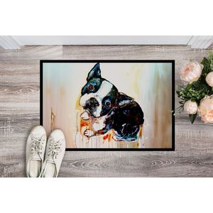 Nuevo Felpudo de diseño de Boston Terrier, antideslizante, lavable, de pila baja, 18H X 27W, para entrada interior y exterior - Product Image 2