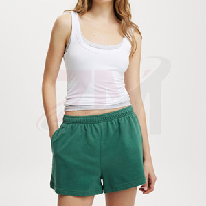 Conjunto Deportivo de Verano al Por Mayor para Mujer, con Logotipo Personalizado, 2 Piezas: Camiseta sin Mangas y Pantalones Cortos Deportivos, Diseño Sólido - Product Image 2