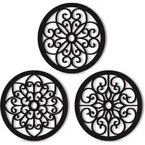 Sous-plat en métal argenté motif soleil, résistant à la chaleur, en spirale, pour cuisine, support de casserole, tapis de table - Product Image 6