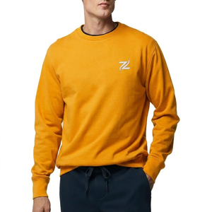<b>Men</b> Sweatshirt Vintage Washed Cotton <b>Pullover</b> Crewneck Retro Style Casual Street Fashion Sweatshirt <b>for</b> <b>Men</b> - Product Image 2