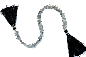 Cuentas facetadas de labradorita de fuego Natural, cuentas de piedra en forma de gota de 5*7mm, joyería de gota de labrodita - Product Image 3