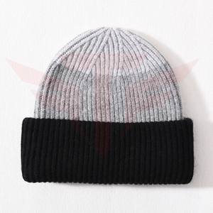 Gorro de Lana Unisex Tactus Industries con Bloques de Color, 48-50cm, Tejido a Mano, Puño en Contraste, Gorro Casual de Invierno para Adultos - Product Image 2