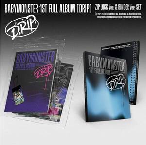 BABYMONSTER อัลบั้มเต็มชุดชุดที่ 1 [DRIP] รุ่น ZIP LOCK / บินเดอร์ เวอร์ชั่น อัลบั้มเพลงป๊อปภาษาเกาหลี ซีดีสะสม ของขวัญฟรีสำหรับแฟนๆ ทุกวัย - Product Image 1