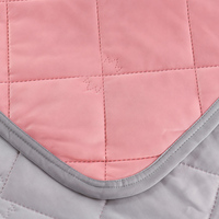 Ensemble de couette matelassée rose, garnissage en polyester, lavable, couleur unie moderne, 3 pièces, 4 pièces, 300tc, toutes saisons