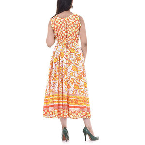 Women Printed Frock Modern Ladies Casual <b>Dress</b> Elegant Floral Print Comfortable Lightweight Fabric Stylish Long Length Frock - Product Image 6