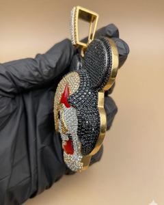 Colgante 3D de dibujos animados con incrustaciones de moissanita, estilo Hip Hop, joyería de rapero, colgante personalizado de Mickey Mouse en plata 925 - Product Image 3