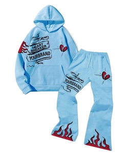 Survêtements pour hommes dtg dtf imprimé streetwear décontracté deux pièces tenue de sport polyester jogging slim fit survêtement athlétique 2025 - Product Image 1