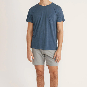 Camiseta de Algodón Orgánico con Bolsillo, Camiseta de Verano para Hombre, Manga Corta, Camisetas de Color Sólido, Camisetas Personalizadas, Ropa Sostenible - Product Image 4