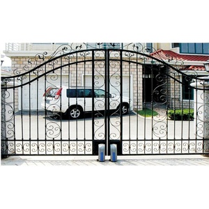 Portail double battant en fer forgé thermolaqué pour extérieur ; Caractéristiques : Conception résistante à la rouille, haute durabilité et montage facile - Product Image 5
