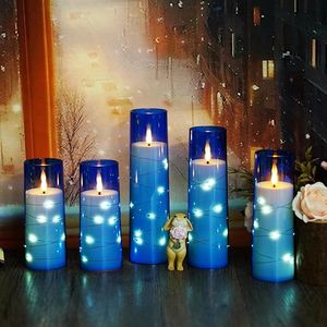 Candele LED Senza Fiamma per Atmosfera Romantica, Set da 5 Pezzi con Timer, Candele LED Tremolanti in Acrilico per un'Atmosfera Accogliente - Product Image 4