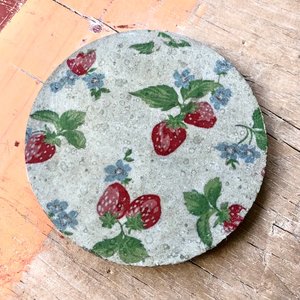 Ensemble de sous-verres floraux en béton faits à la main avec support, décoration minimaliste pour la table à manger - Product Image 2