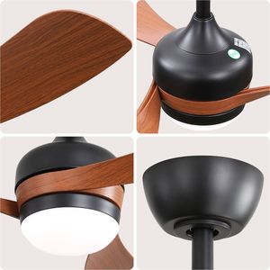 Ventilatore da Soffitto LED da 52 Pollici con Motore DC Reversibile, Luce LED 18W, Telecomando, 3 Pale in ABS, Funzioni Dimmerabili e Temporizzabili - Product Image 3