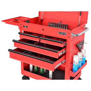 OEM 84cm 4 <b>Drawer</b> Rolling Tool Cart Soft Closing Matte Red Powder Coated Steel Wholesale for Heavy Duty <b>Workshop</b> Garage Use - Product Image 2