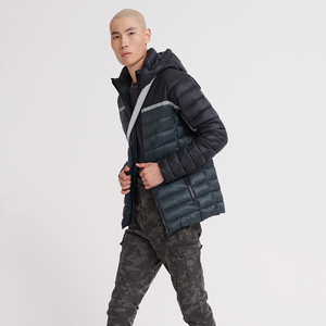 Men's Customizable Logo Printed Winter Puffer <b>Jacket</b> <b>Smart</b> Casual Style with Hood Waterproof Woolen Fabric OEM Service Available - Product Image 3