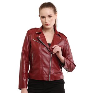 Chaquetas de cuero de moda al por mayor para mujeres elegantes, chaqueta de piel de oveja para mujer - Product Image 5