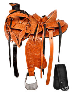 Y & Z Premium en cuir véritable Western Roping Ranch Horse Selle Tack Set Durable Wade WS LTR_255 Seat 14 "-18" Plusieurs couleurs - Product Image 1
