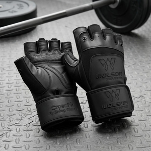 Guantes de Gimnasio Transpirables de Neopreno con Cierre de Cordones y Medio Dedo para CrossFit, Levantamiento de Pesas y Entrenamiento de Fuerza - Product Image 2
