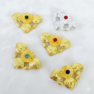 MOLL JEWELLERS - Joyería Vintage Chapada en Oro, Aleación Hecha a Mano, Ecológica, Impermeable, Elegante, con Brillantina, Flores, Perlas, Mini - Product Image 5