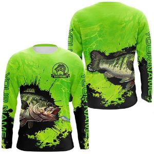 Chemise de pêche à manches longues pour homme Index, impression par sublimation, UPF 50, séchage rapide, blanche avec motif de bar, nom personnalisable - Product Image 5