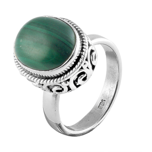 Rings Wholesale Handmade green malachite 925 Silver Jewelry Rings high energy yoga meditation spiritual balance ring - Product Image 4