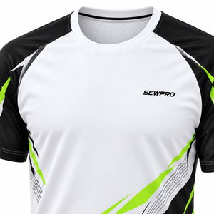 เสื้อยืดวิ่ง SEWPRO แบบสปอร์ต แห้งเร็ว พิมพ์ลายแบบ Sublimation ผลิตตามสั่ง 95% โพลีเอสเตอร์ 5% สแปนเด็กซ์ 130-140 GSM เสื้อสำหรับออกกำลังกาย - Product Image 3